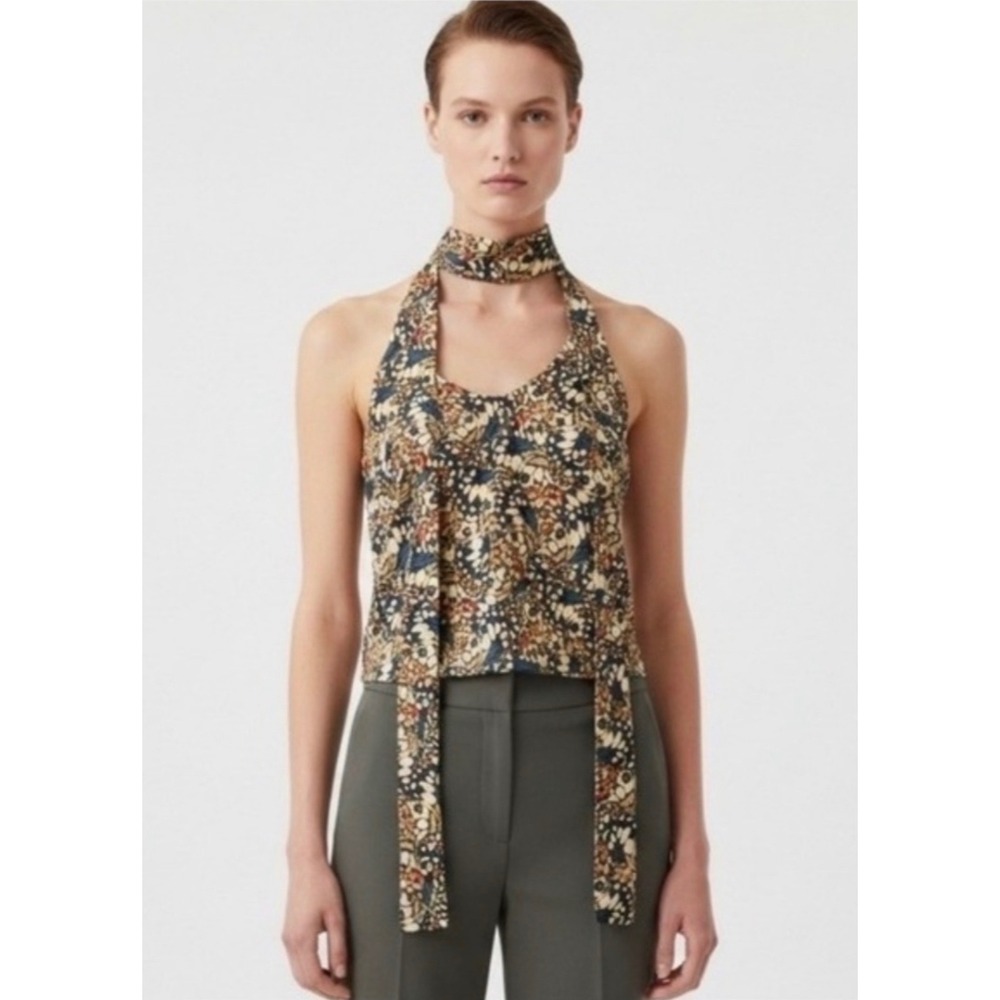 Wildfang Empower Satin Cami Women Small Black Butterfly Wing Adjustable Straps